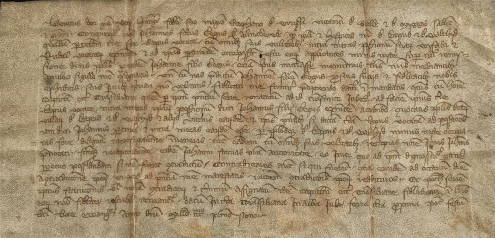 Diploma emisă de regele Ludovic I de Anjou la Alba Iulia în 20 octombrie 1349.