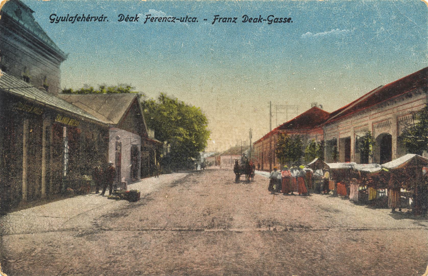 Strada Ferencz Déak (Déak Ferencz utca), vedere spre sud (începutul sec. XX).