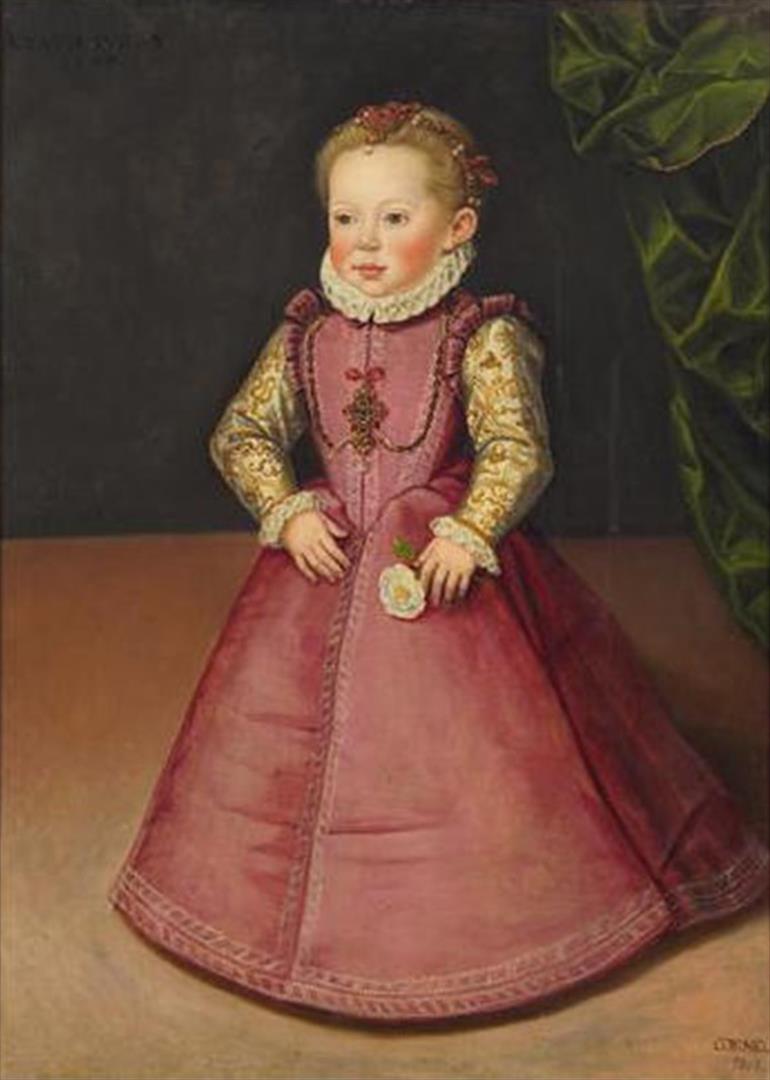 Maria Cristina la vârsta de 3 ani (1577).